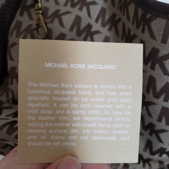 Like New! Michael Kors Signature Jacquard and Leather Hobo Bag. Still Has Tag! - Picture 3 of 7